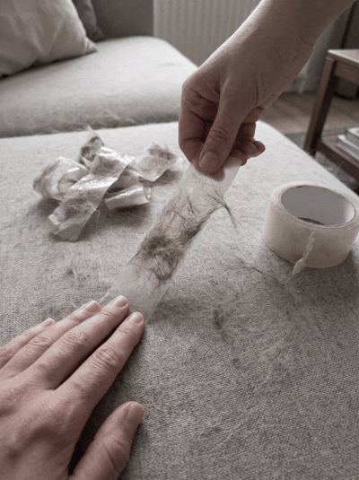 The tape that fills up with hair and stops sticking after the second pass.